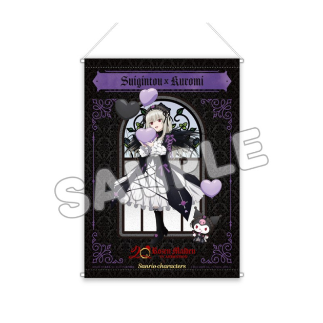 【グッズ-タペストリー】ローゼンメイデン×サンリオキャラクターズ B3タペストリー 水銀燈×クロミ