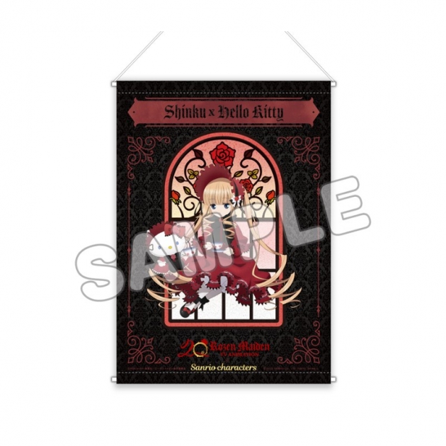 【グッズ-タペストリー】ローゼンメイデン×サンリオキャラクターズ B3タペストリー 真紅×ハローキティ