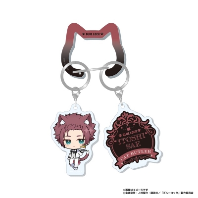 【グッズ-チャーム】ブルーロック ミニキャラ付き カラビナチャーム 糸師冴(ねこ執事)