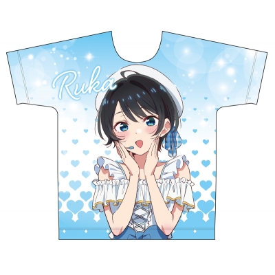 【グッズ-Tシャツ】彼女、お借りします 描き下ろしフルグラフィックTシャツ 更科瑠夏(アイドル)XL