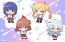 【グッズ-ハンカチ】一畳間まんきつ暮らし! マルチクロス SDキャラ集合の画像