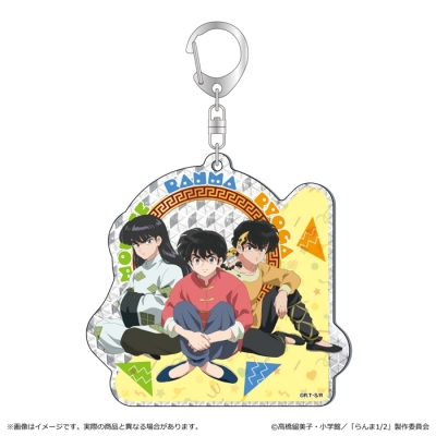 【グッズ-キーホルダー】らんま 1/2 SHINE アクリルキーホルダー/乱馬&良牙&ムース