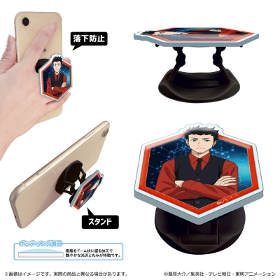 【グッズ-携帯グッズ】ワールドトリガー <黒ベストスーツver.> 第3 弾 アクリルスマホグリップ/生駒 達人