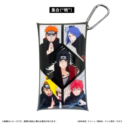 【グッズ-ポーチ】『NARUTO-ナルト- 疾風伝』 クリアマルチケース/集合(“暁”)