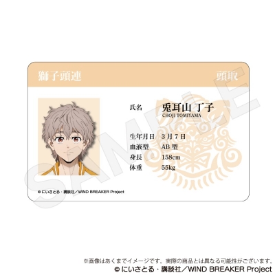 【グッズ-カード】WIND BREAKER 学生証風カードvol.3 兎耳山丁子
