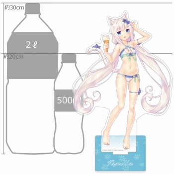 グッズ-スタンドポップ】ネコぱら 特大アクリルスタンド（バニラ／水着 
