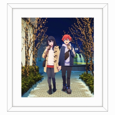 【グッズ-複製原画】グリッドマン ユニバース 描き下ろし額装高精細アート(響裕太&宝多六花/冬デート)