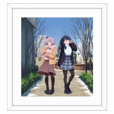 【グッズ-複製原画】グリッドマン ユニバース 描き下ろし額装高精細アート(宝多六花&新条アカネ/冬デート)