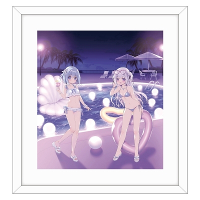 【グッズ-複製原画】宮坂みゆ先生 描き下ろし複製原画(椎乃&白凪/ナイトプール)