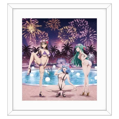 【グッズ-複製原画】ぬきたし THE ANIMATION 描き下ろし複製原画(ナイトプール)