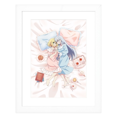 【グッズ-ボード】転生王女と天才令嬢の魔法革命 描き下ろしキャラファイングラフ(アニスフィア&ユフィリア/ベッド)※笑顔ver. A4