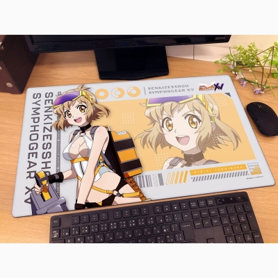 【グッズ-デスクマット】戦姫絶唱シンフォギアXV 描き下ろしラバーマット(響/サイバーミリタリー)