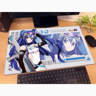 【グッズ-デスクマット】戦姫絶唱シンフォギアXV 描き下ろしラバーマット(翼/サイバーミリタリー)