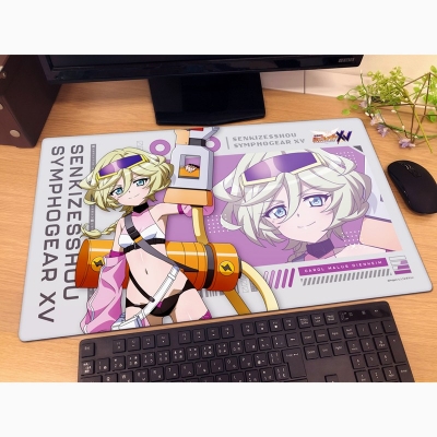 【グッズ-デスクマット】戦姫絶唱シンフォギアXV 描き下ろしラバーマット(キャロル/サイバーミリタリー)