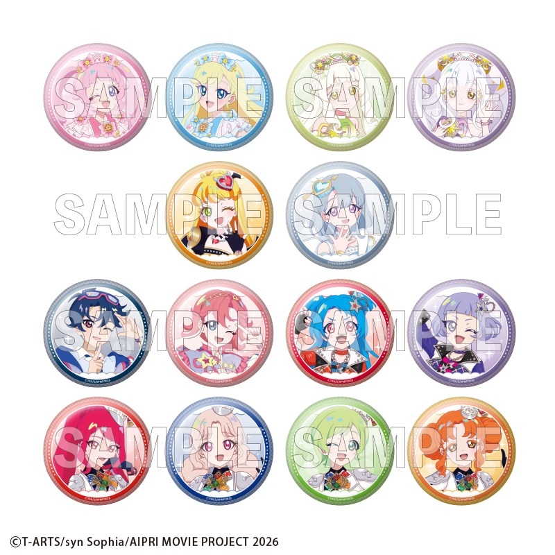 【グッズ-バッチ】映画ひみつのアイプリ まんかいバズリウムライブ！ トレーディング缶バッジ