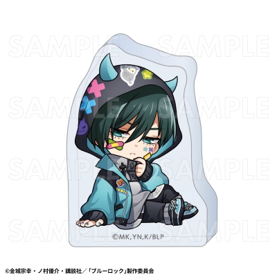 【グッズ-置きもの】TVアニメ『ブルーロック』でびデコパーカー ちびキャラver. アクリルブロック【糸師 凛】