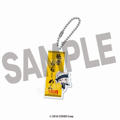 【グッズ-キーホルダー】ホロライブ 獅白ぼたん×野郎ラーメン アクリルキーホルダー 豚骨ららーめん