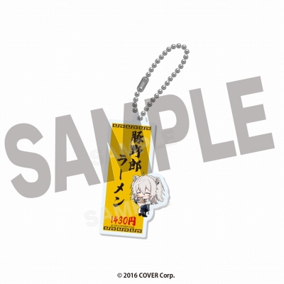 【グッズ-キーホルダー】ホロライブ 獅白ぼたん×野郎ラーメン アクリルキーホルダー 豚野郎ラーメン
