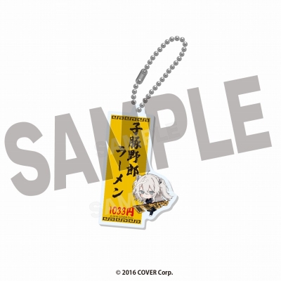 【グッズ-キーホルダー】ホロライブ 獅白ぼたん×野郎ラーメン アクリルキーホルダー 子豚野郎ラーメン