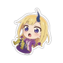 【グッズ-ステッカー】TVアニメ「魔王の娘は優しすぎる!!」 デフォルメダイカットステッカー ジャヒーの画像