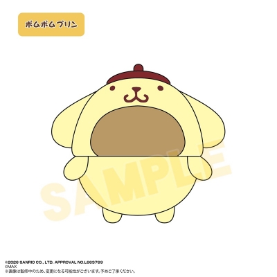 【グッズ-カバーホルダー】サンリオキャラクターズ ふわコロりん きせかえ着ぐるみ ポムポムプリン