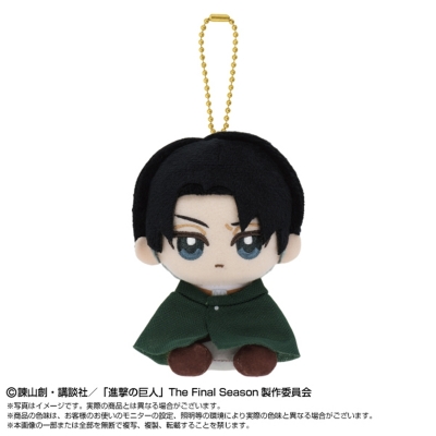 【グッズ-マスコット】進撃の巨人 Chibiぬいおすわりマスコット リヴァイ