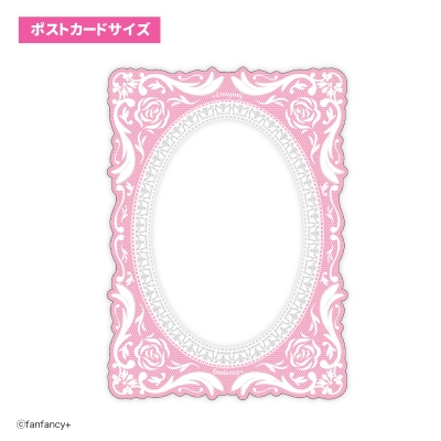【グッズ-カードケース】fanfancy+ 硬質カードケース ポストカードサイズ オールドローズレース ピンク【アフターAGF2024】