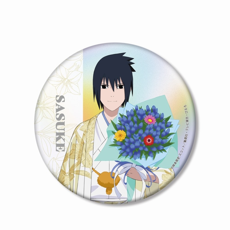 【グッズ-バッチ】NARUTO-ナルト- 疾風伝 描き下ろし うちはサスケ BIG缶バッジ ＜うちはサスケ バースデーver.＞【アニメイト先行販売】