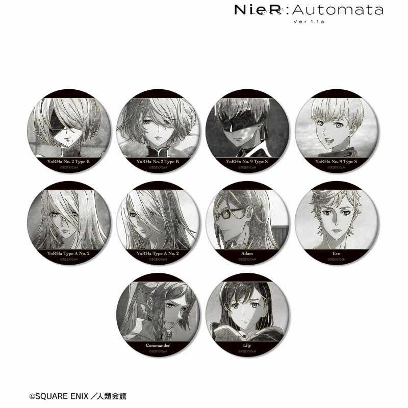 【グッズ-バッチ】アニメ「NieR:Automata Ver1.1a」 トレーディング Ani-Art BLACK LABEL マット缶バッジ【アニメイト特典付】