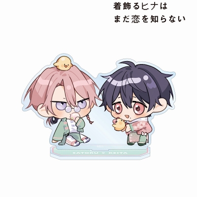 【グッズ-スタンドポップ】着飾るヒナはまだ恋を知らない ざらめ鮫先生 描き下ろし 漆原 覚&日並 景太 ちびキャラ チャイナ服ver. BIGアクリルスタンド【アニメイト先行販売】