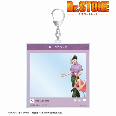 【グッズ-キーホルダー】TVアニメ「Dr.STONE」 描き下ろし あさぎりゲン 飼育係ver. SNS風BIGアクリルキーホルダー