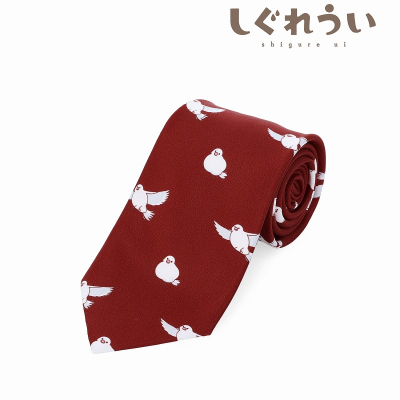 【グッズ-化粧雑貨】しぐれうい 文鳥デザイン ネクタイ