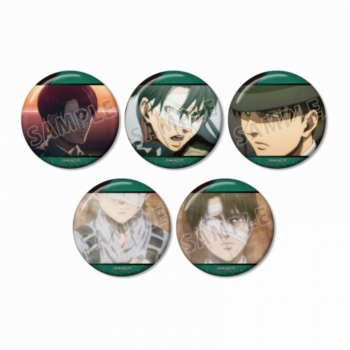 グッズ-バッチ】進撃の巨人 リヴァイ 場面写缶バッジ5個セット vol.2  