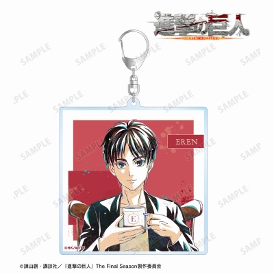 【グッズ-キーホルダー】進撃の巨人 描き下ろし エレン ティータイムver. Ani-Art BIGアクリルキーホルダー