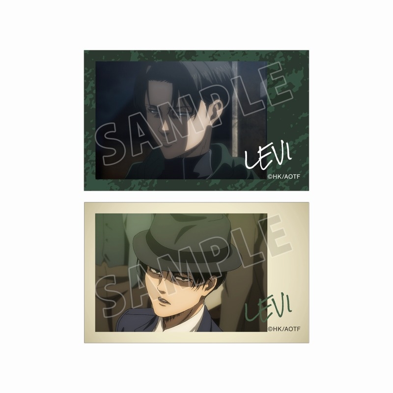 【グッズ-カード】進撃の巨人 リヴァイ 場面写イラストカード2枚セット