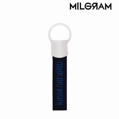 【グッズ-キーホルダー】MILGRAM -ミルグラム- ハルカ 囚人服ベルト風 キーリング付き合皮キーホルダー