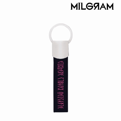【グッズ-キーホルダー】MILGRAM -ミルグラム- ユノ 囚人服ベルト風 キーリング付き合皮キーホルダー
