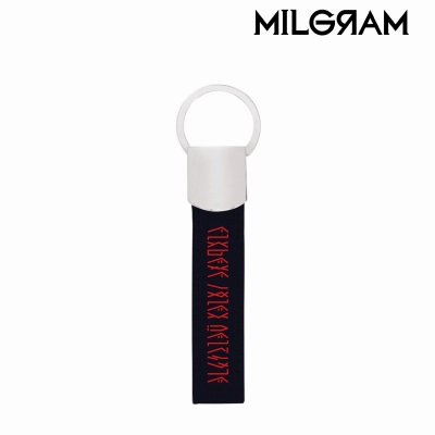 【グッズ-キーホルダー】MILGRAM -ミルグラム- フータ 囚人服ベルト風 キーリング付き合皮キーホルダー