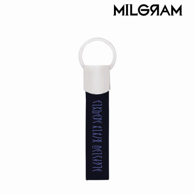 【グッズ-キーホルダー】MILGRAM -ミルグラム- シドウ 囚人服ベルト風 キーリング付き合皮キーホルダー