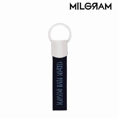 【グッズ-キーホルダー】MILGRAM -ミルグラム- ミコト 囚人服ベルト風 キーリング付き合皮キーホルダー