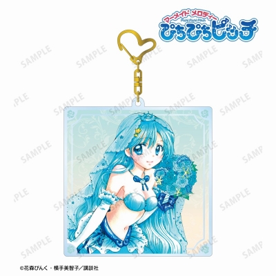 【グッズ-キーホルダー】ぴちぴちピッチ 花森ぴんく先生 描き下ろし 波音 ウェディングマーメイドver. BIGアクリルキーホルダー