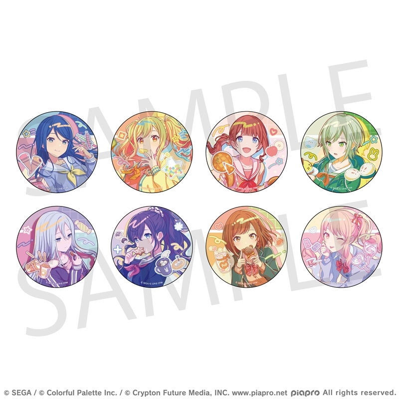 【グッズ-バッチ】プロジェクトセカイ カラフルステージ! feat. 初音ミク Anniversary/Birthdayイラスト2023-2024 グリッター缶バッジコレクション B