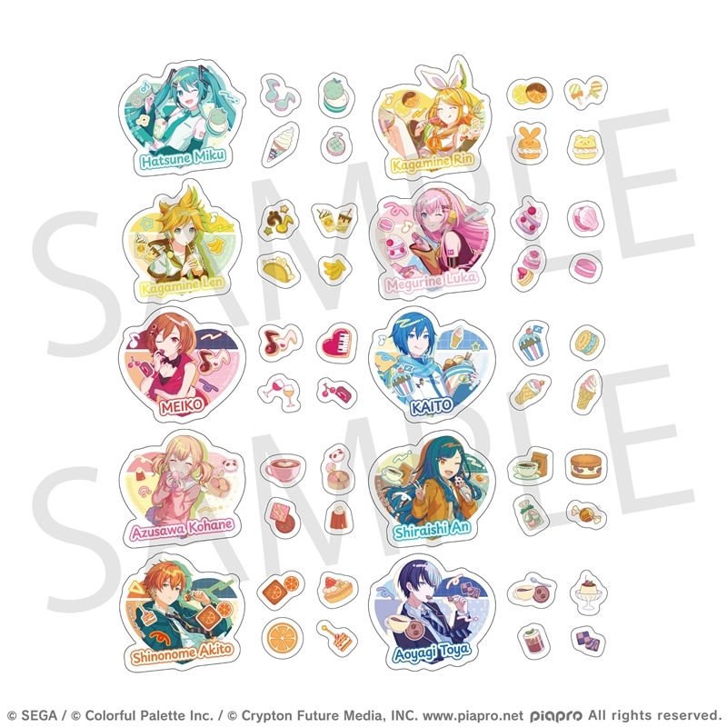 【グッズ-ステッカー】プロジェクトセカイ カラフルステージ! feat. 初音ミク Anniversary/Birthdayイラスト2023-2024 ダイカットステッカーコレクション A