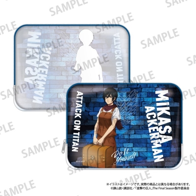 【グッズ-ポーチ】進撃の巨人 スクエアポーチ ミカサ・アッカーマン(DIY)