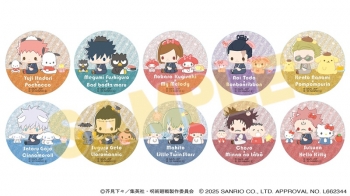 グッズ-バッチ】呪術廻戦 サンリオキャラクターズ ラメ缶バッジ 五条悟 