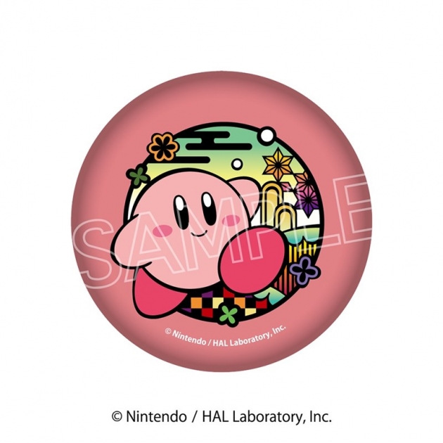 【グッズ-バッチ】星のカービィ 切り絵シリーズ 和紙風缶バッジ Aさんぽ