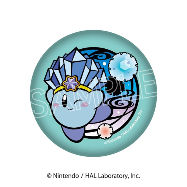 【グッズ-バッチ】星のカービィ 切り絵シリーズ 和紙風缶バッジ Dアイス