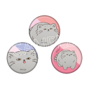 【グッズ-バッチ】うごく!ねこむかしばなし ミニ缶バッジセット Dセットの画像