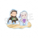 【グッズ-スタンドポップ】Re:ゼロから始める異世界生活 ミニキャラアクリルスタンド スバル&エミリアの画像