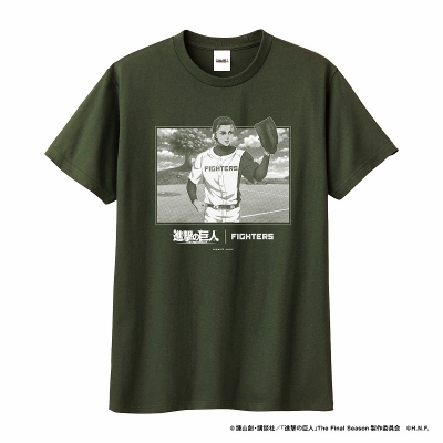 【グッズ-Tシャツ】進撃の巨人×パ・リーグ6球団コラボ 2024進撃の巨人/北海道日本ハムファイターズ Tシャツ (エレン) Mサイズ